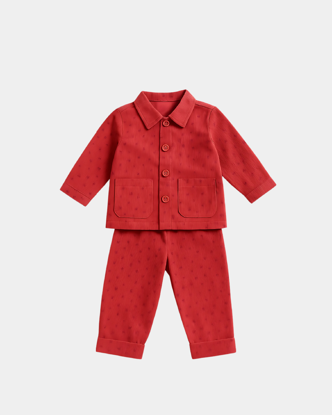 Girls Red Corduroy Suit Set 1-6 Years